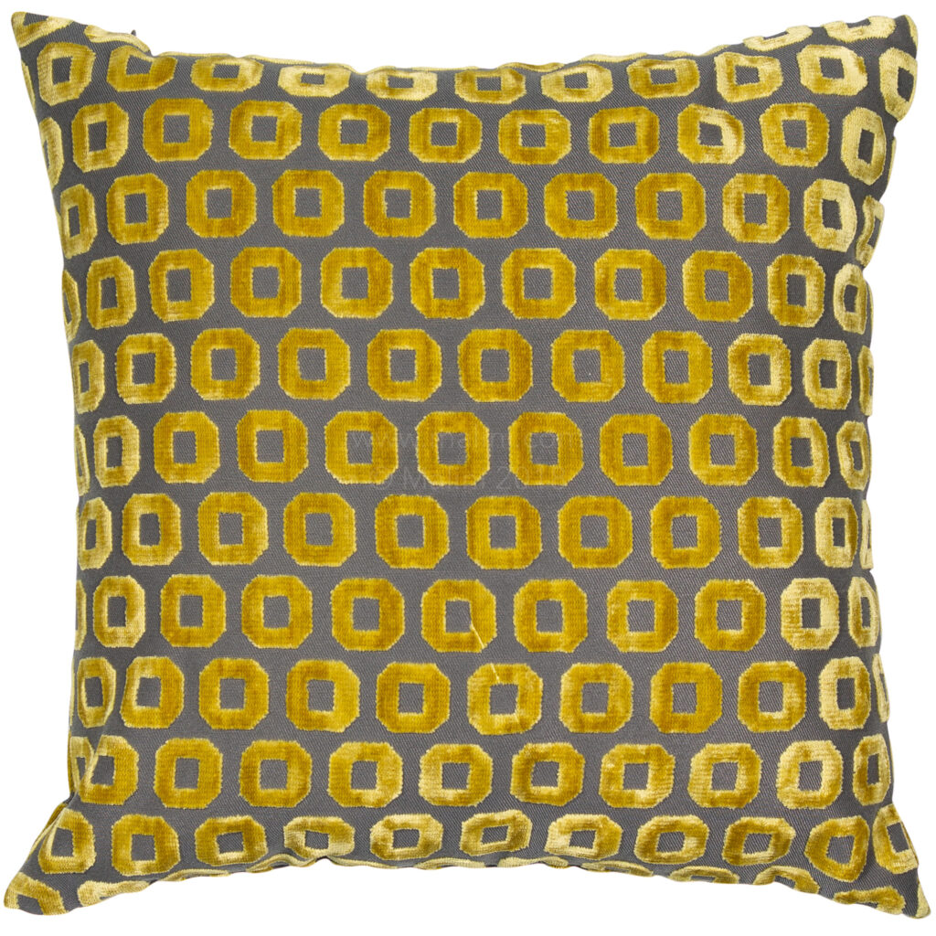 CUT VELVET MUSTARD 56 X 56