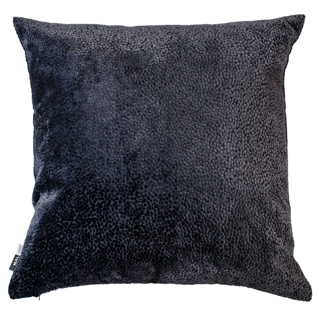 CUT VELVET DOTS IN BLACK  56 X 56
