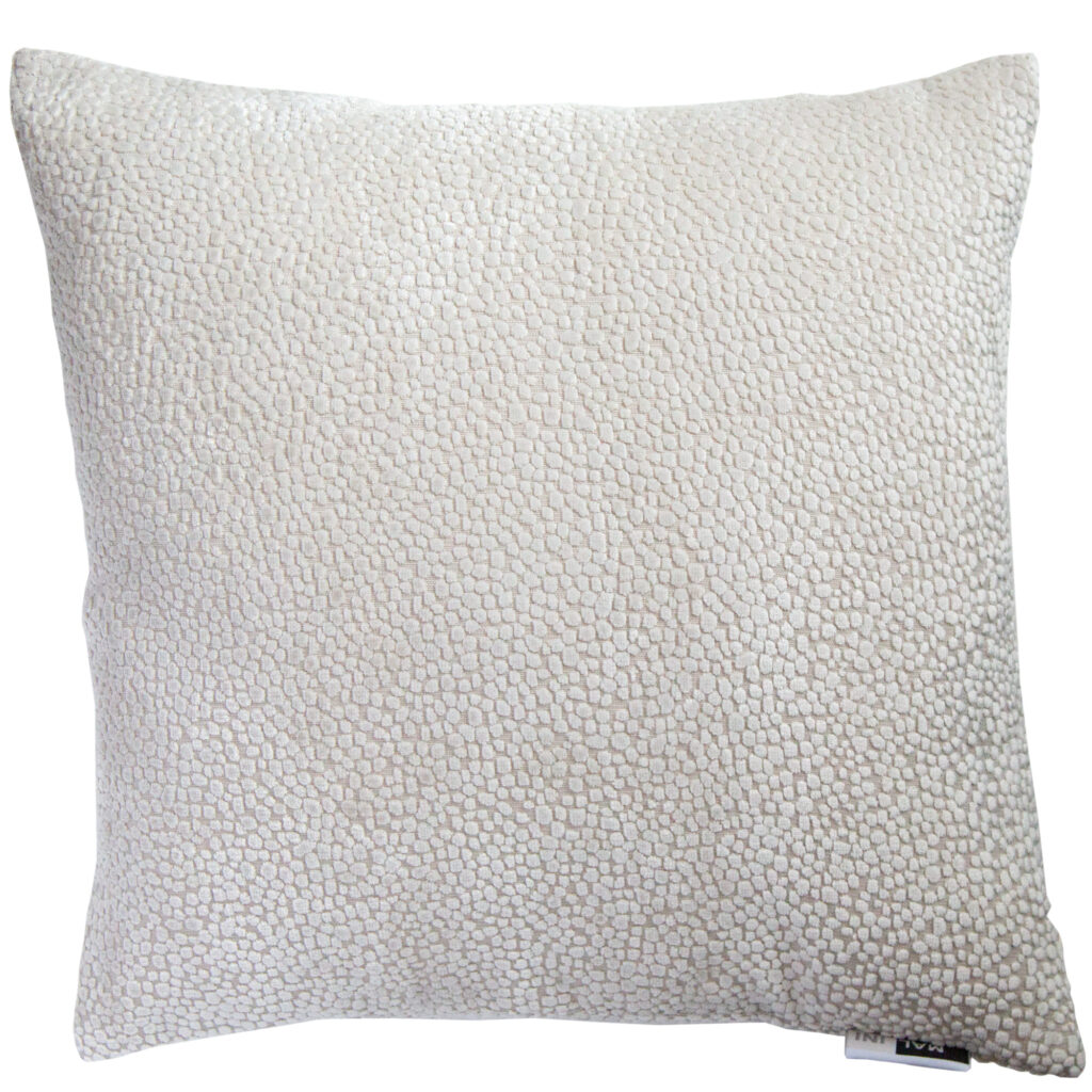CUT VELVET DOTS IN CREAM 56 X 56