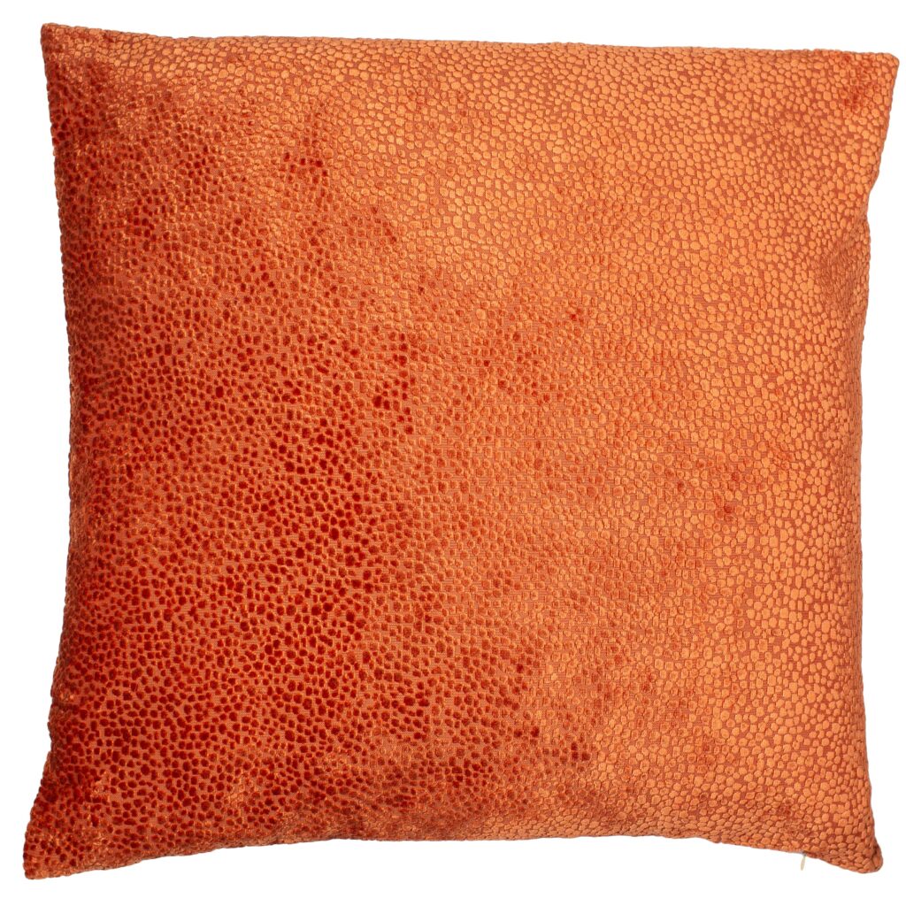 CUT  VELVET DOTS ORANGE 56 X 56