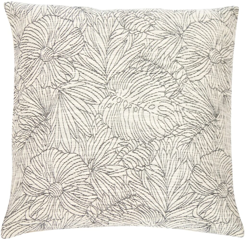 CREAM GREY JACQUARD FLORAL DESIGN 50 X 50