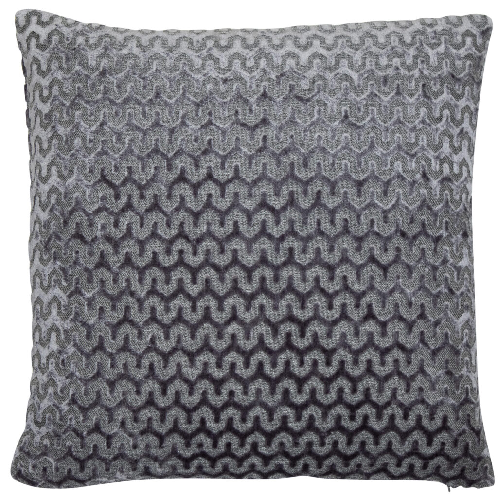 CUT VELVET WAVE SLATE 56 X 56