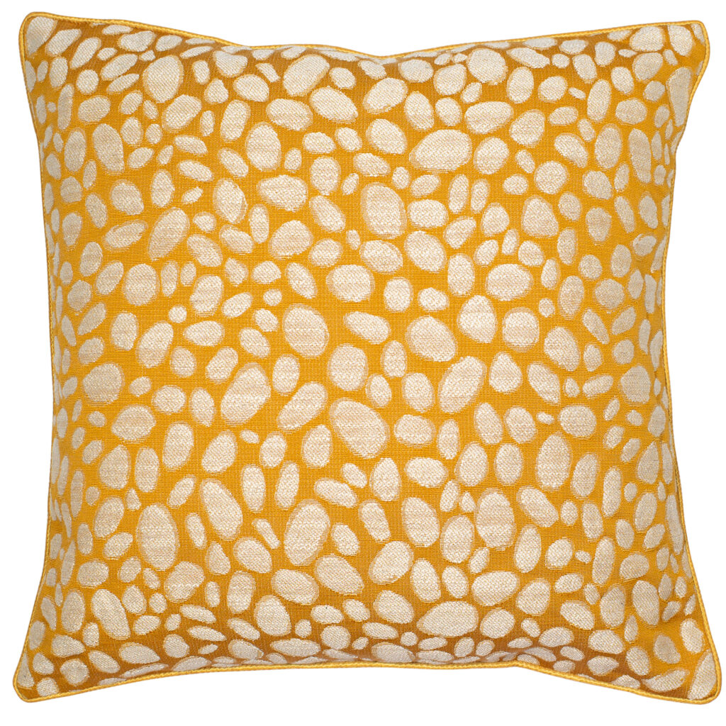 PEBBLES DESIGN WEAVE MUSTARD 50 X 50