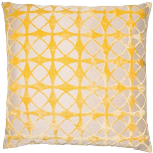 CUT VELVET SPIRAL MUSTARD 56 X 56