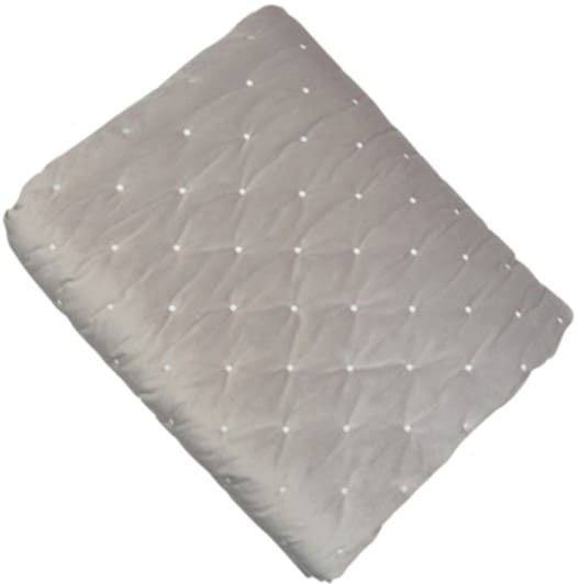 DOT VELVET BEDSPREAD GREY  240 X 260