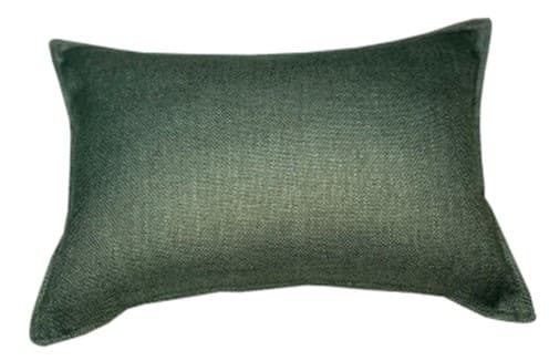 Faux Linen Lizard Green Cushion with Flange 30 X 45