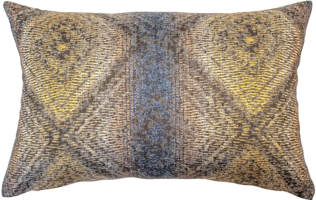 BLUE ABSTRACT SLEEK CUSHION 35 X 55