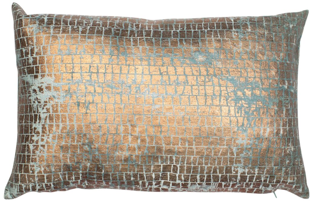 COPPER FOIL ON SEAFOAM VELVET 35 X 55