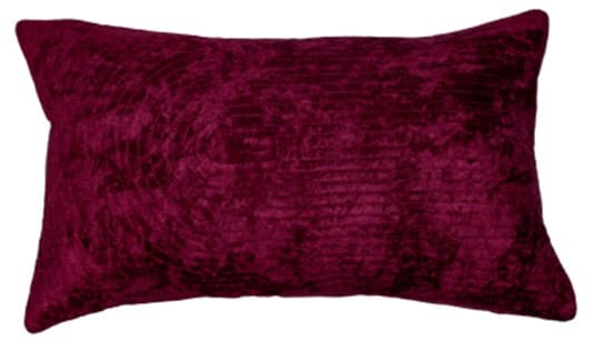 QUILT VELV CURVEDLINES CUSH FUSCHIA 32 x 52