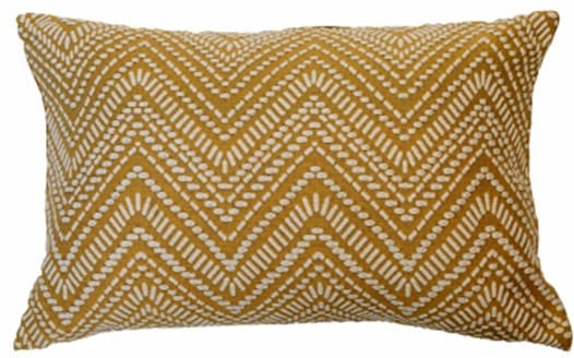 MUSTARD STICH EFFECT CUSHION 35 X 55