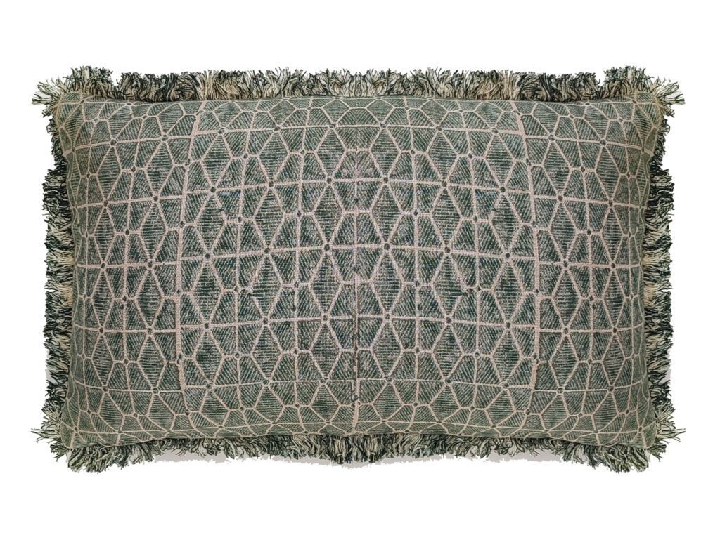 GEO BLOCK PRINT GREEN   30 X 50