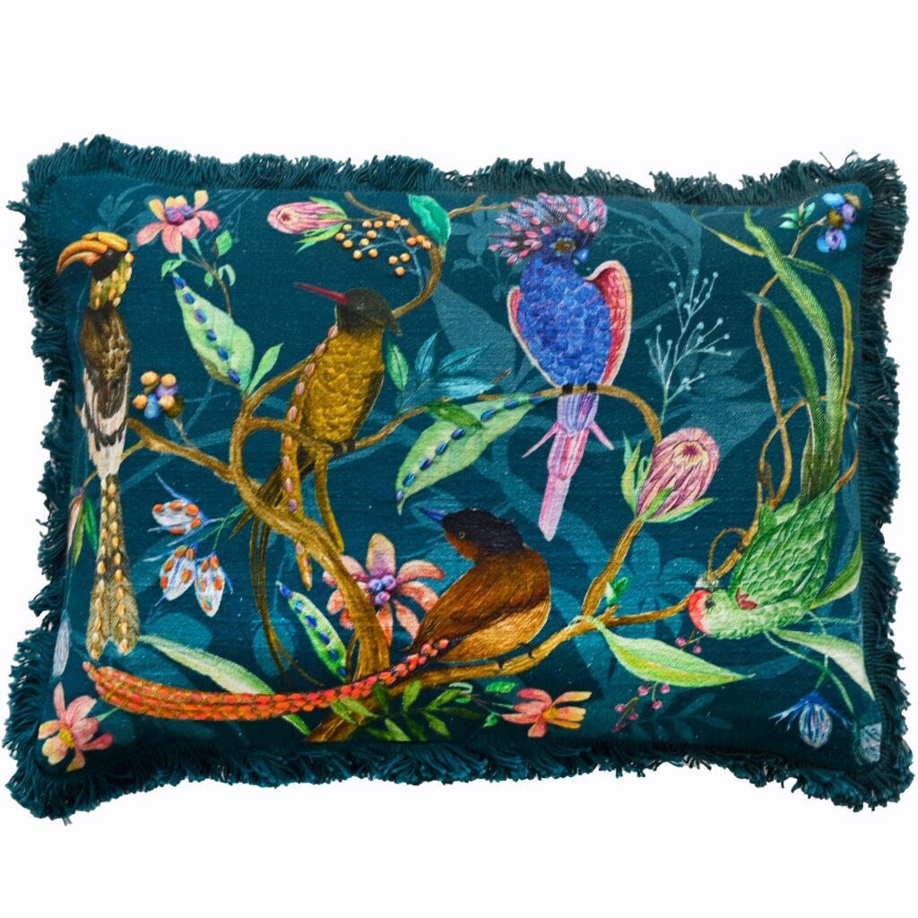 COLOURFUL TROPICAL BIRDS EMBELLISHED 35 X 50