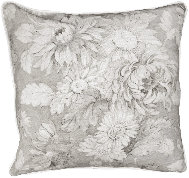 BOLONIA FLORAL TAUPE WITH STRIPE REVERSE 45 X 45