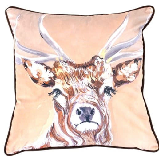 STAG PRINT ON VELVET 45 X 45