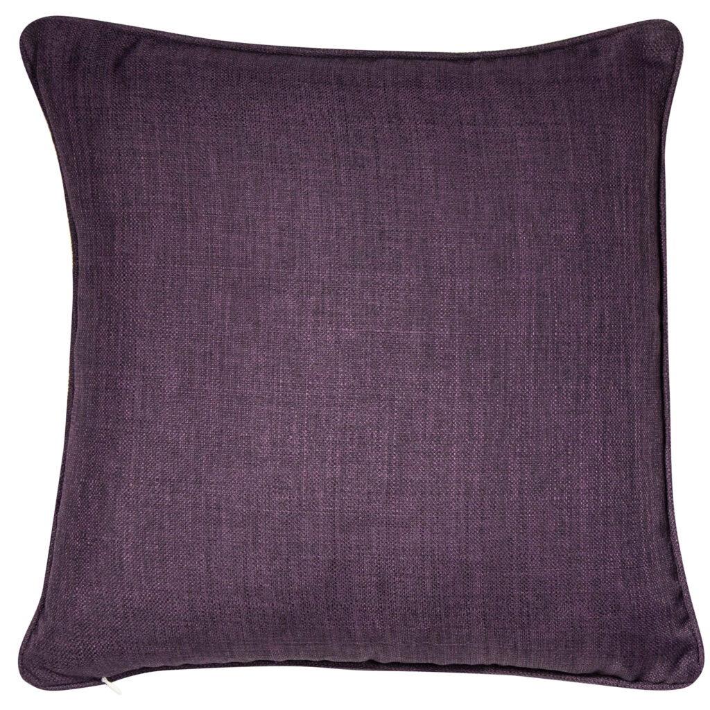 TEXTURED FAUX LINEN PIPED LINEN 45 X 45