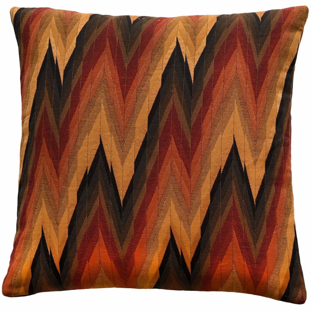 LIGHTNING DESIGN IN MUSTARD AND RUST 45 X 45