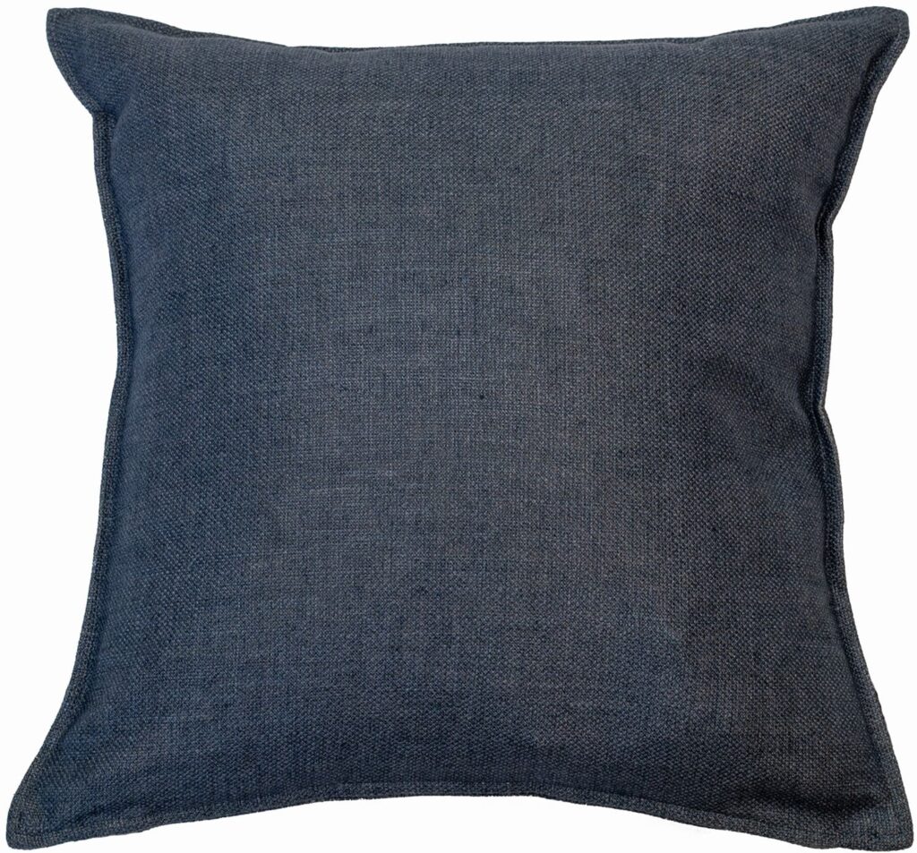 Faux Linen Denim Cushion with Flange 45 X 45
