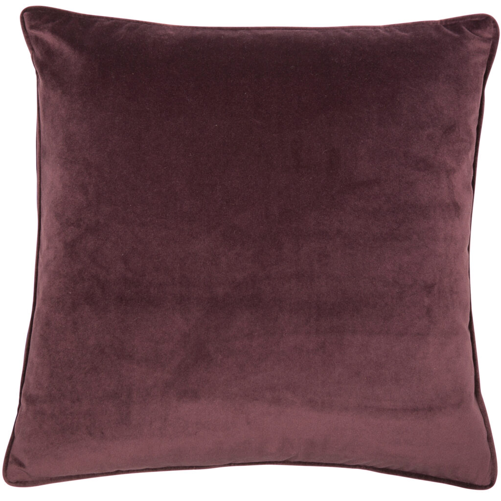 VELVET PIPED AUBERGINE 43 X 43
