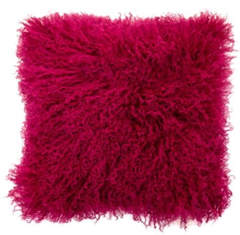 MONGOLIAN LAMB REAL SUEDE FUSCHIA  40 X 40