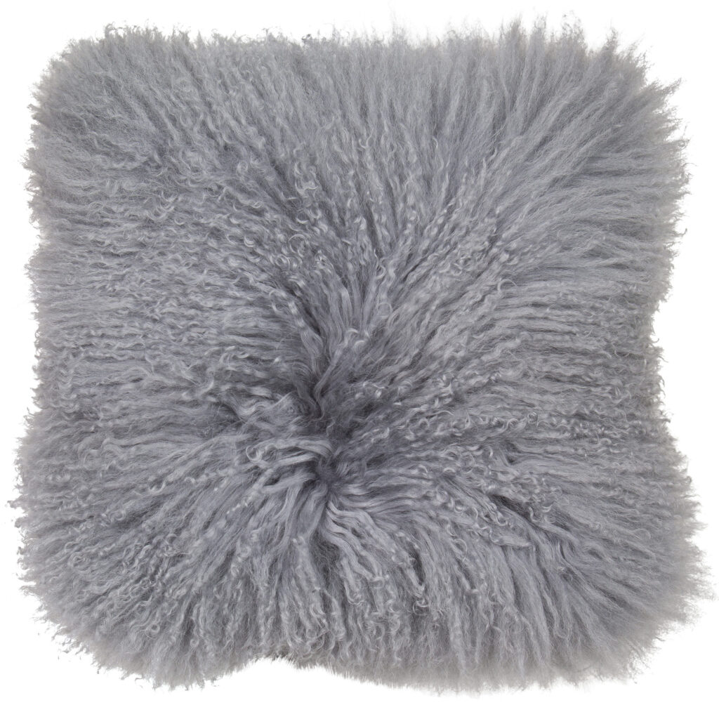 MONGOLIAN LAMB REAL SUEDE GREY 40 X 40
