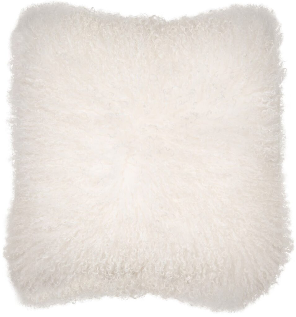 MONGOLIAN LAMB REAL SUEDE WHITE 40 X 40