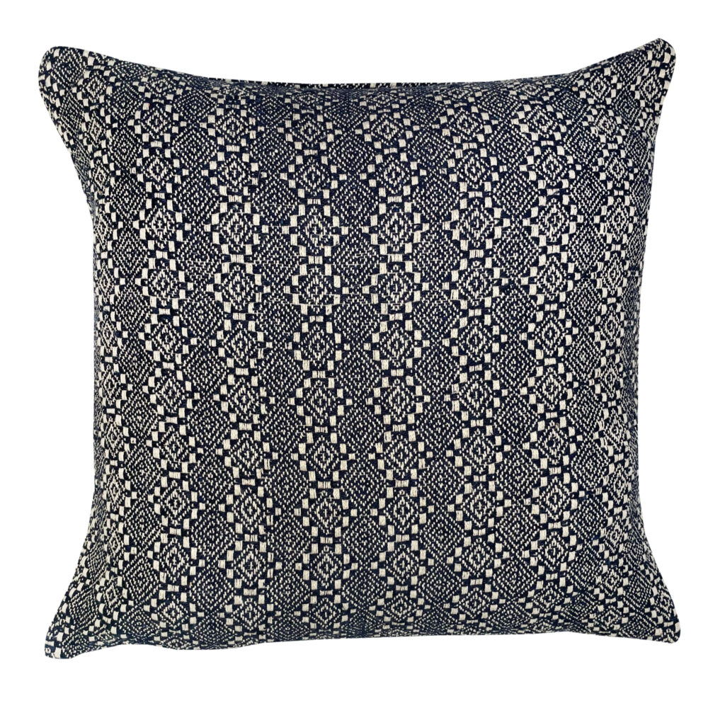 cotton textured woven cushion 45 x 45 navy