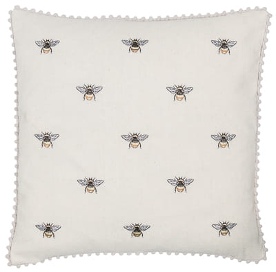 EMB BEES AND POM POMS 45 X 45