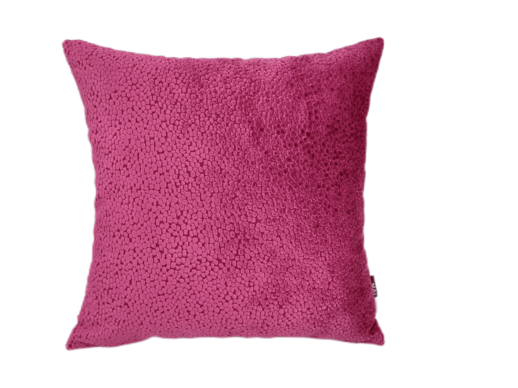CUT VELVET DOTS IN FUSCHIA 43 X 43