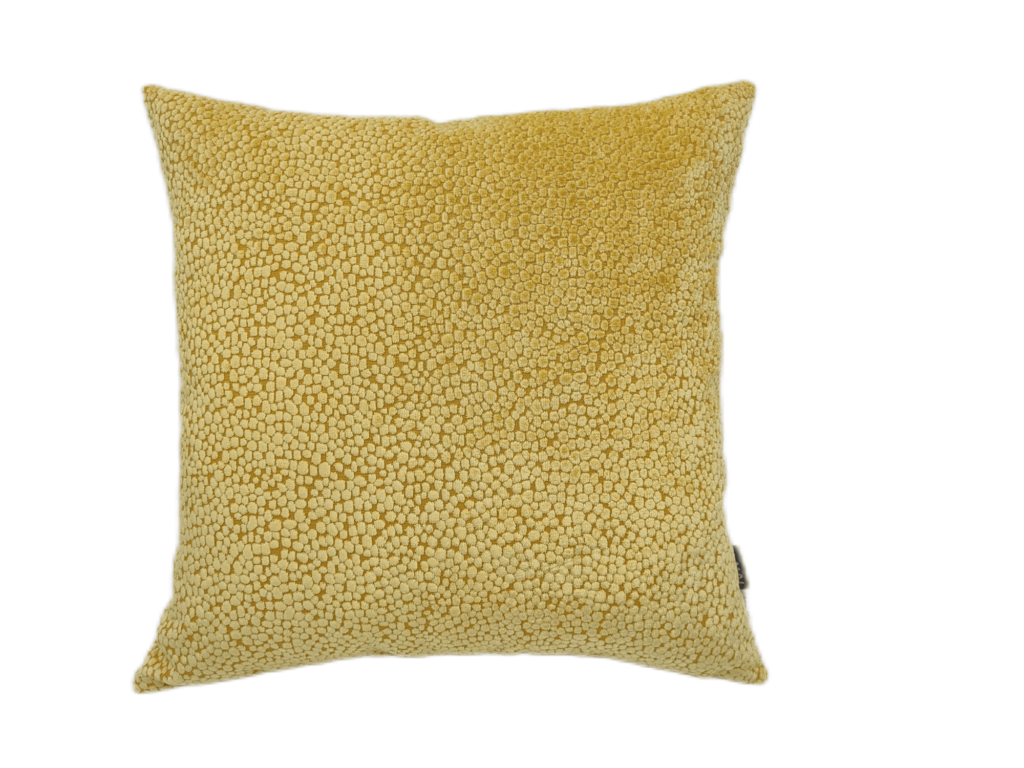 CUT VELVET DOTS IN GOLD 43 X 43
