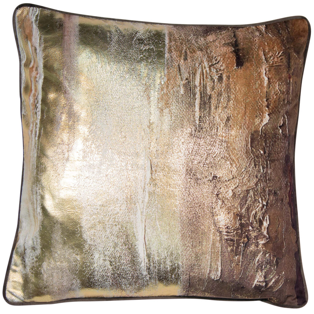 GOLD ABSTRACT PRINT 45 X 45