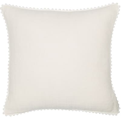 LINEN POM POM CUSHIONS 45 X 45