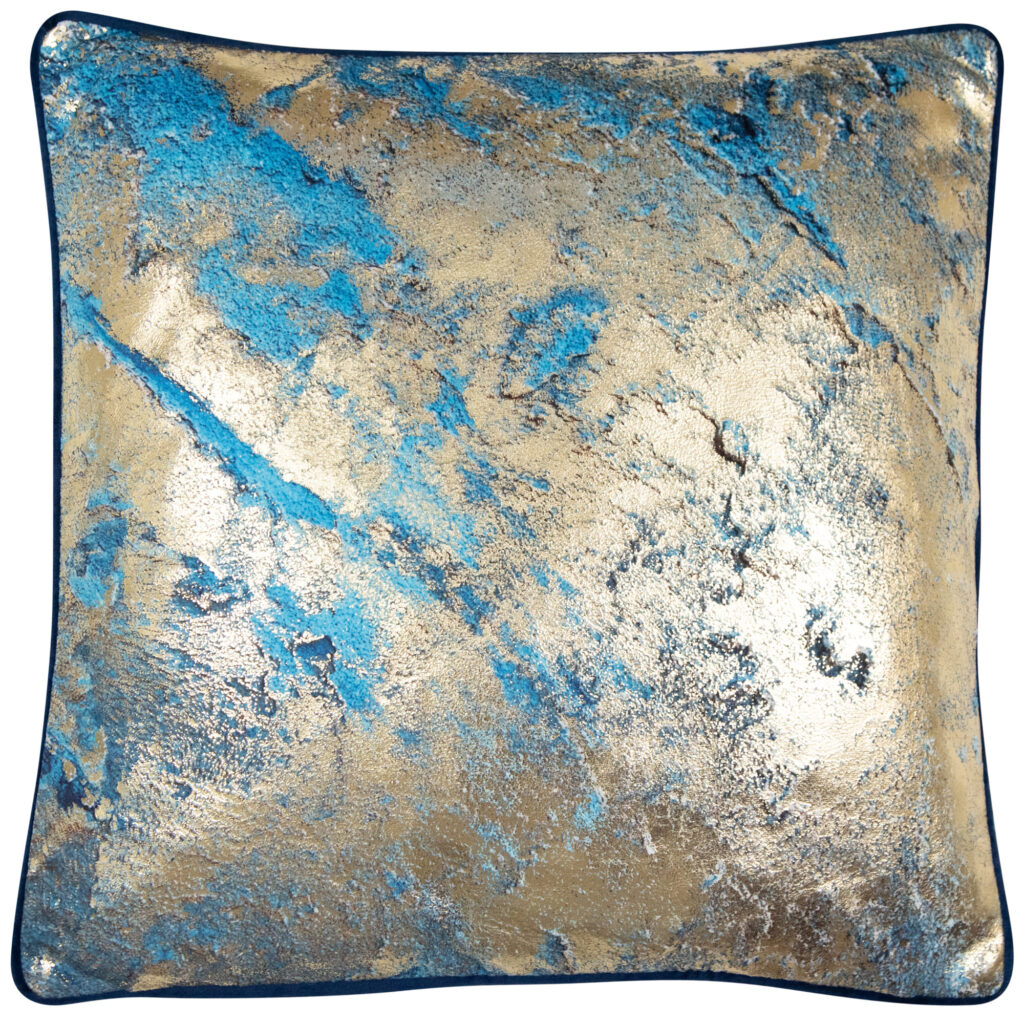 PRINTED LIGHT BLUE W. GOLD FOIL 45 X 45