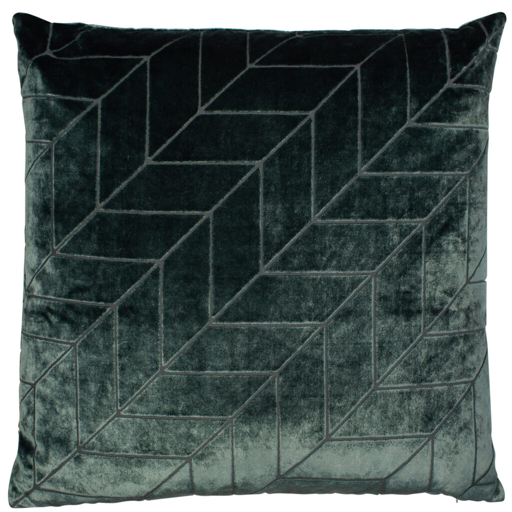 CUT VELVET CHEVRONS PINE 43 X 43