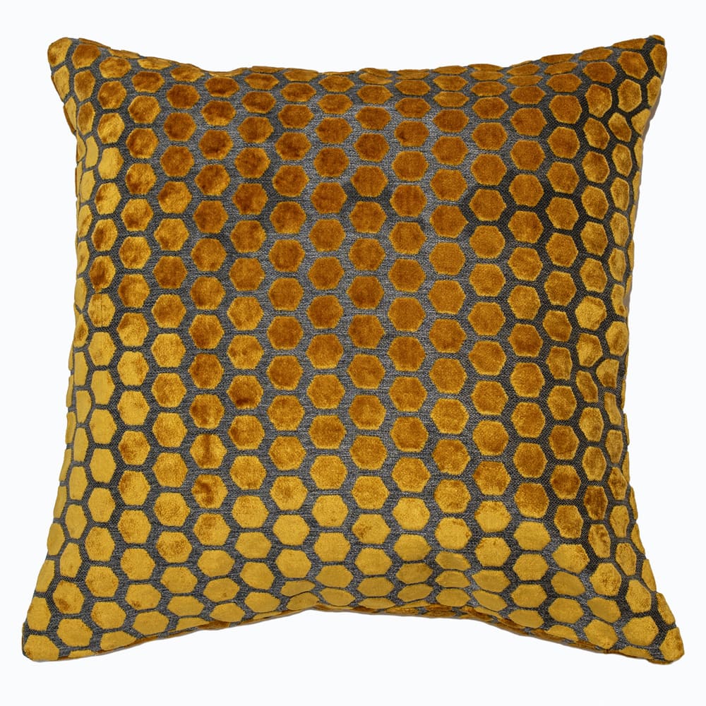 SMALL HEX CUT VELVET GOLD 43 X 43