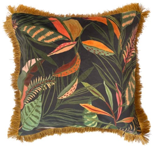 TROPICAL LEAVES WITH FRINGE- RUST