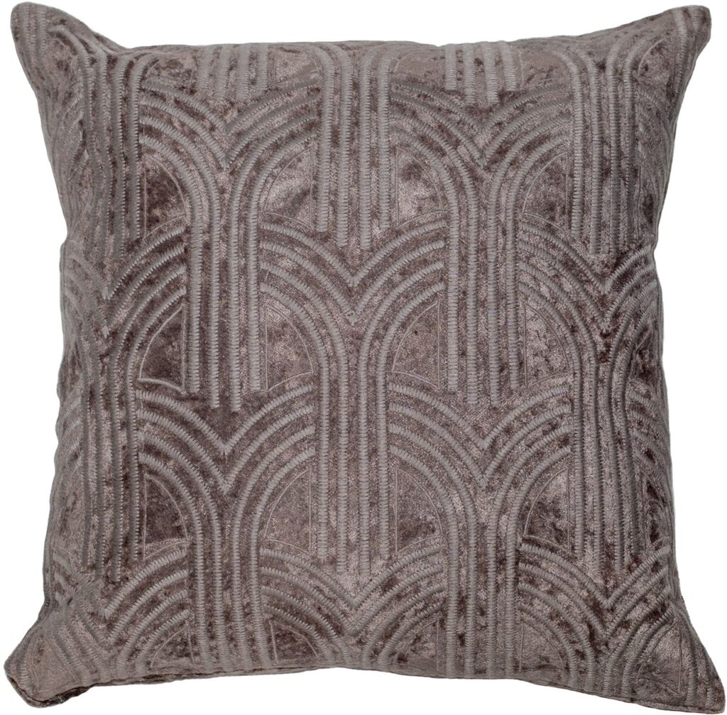 VELVET ART DECO ARTAES  EMB  MUSHROOM 45 X 45