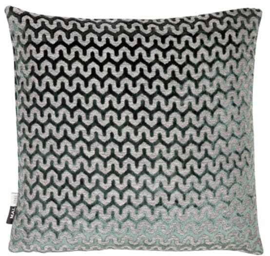 CUT VELVET WAVE PINE GREEN 43 X 43