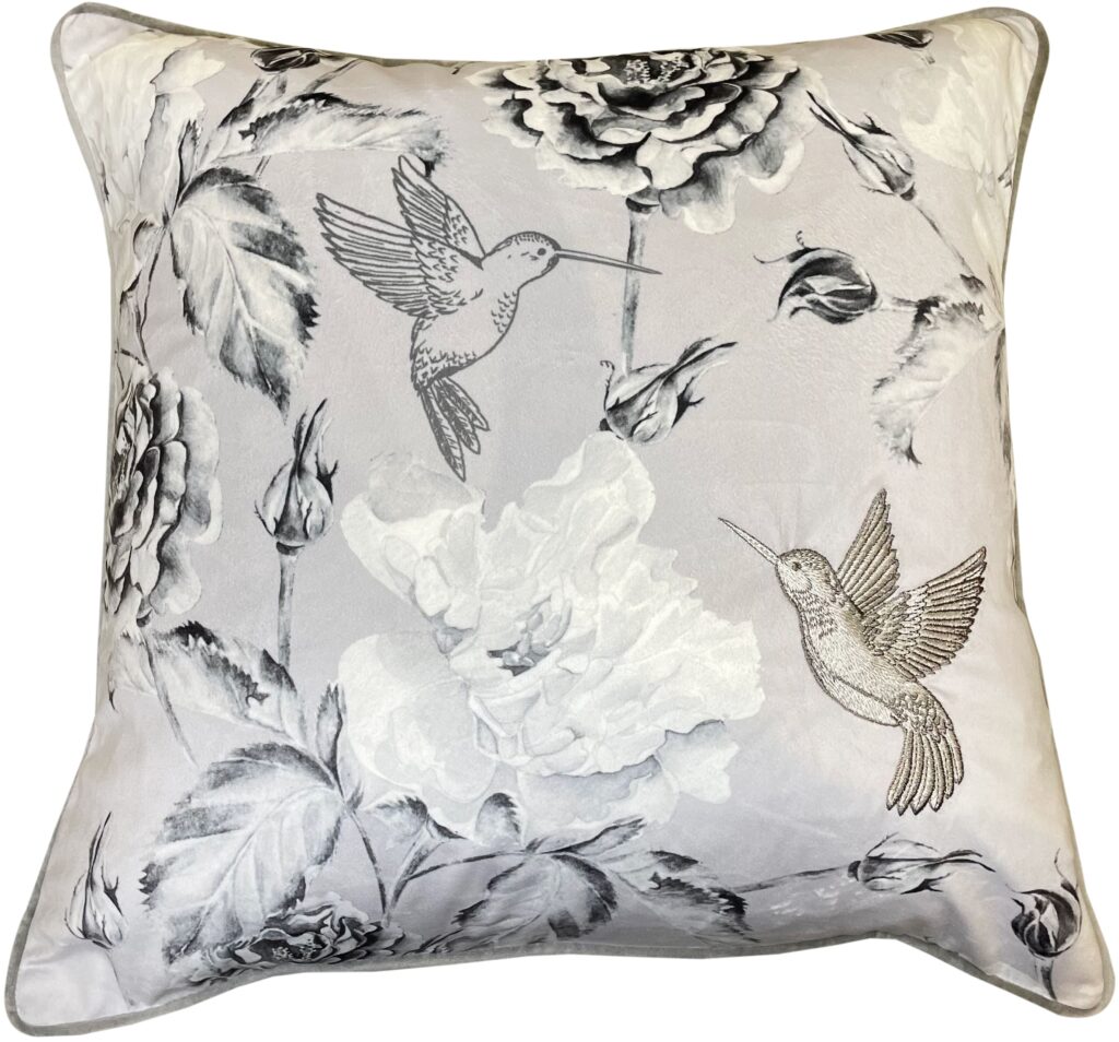 HUMMING BIRD EMB NEUTRAL 45 X 45