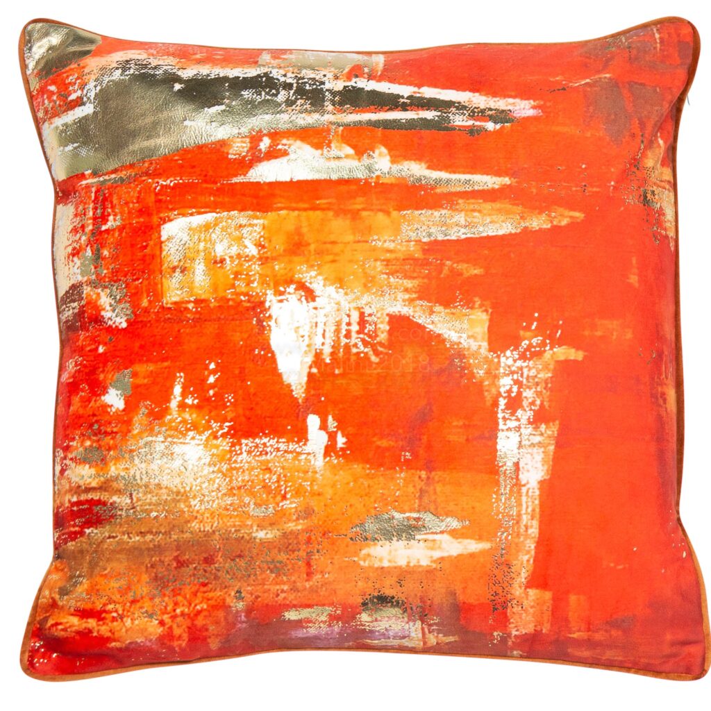 ORANGE  ABSTRACT PRINT 45 X 45