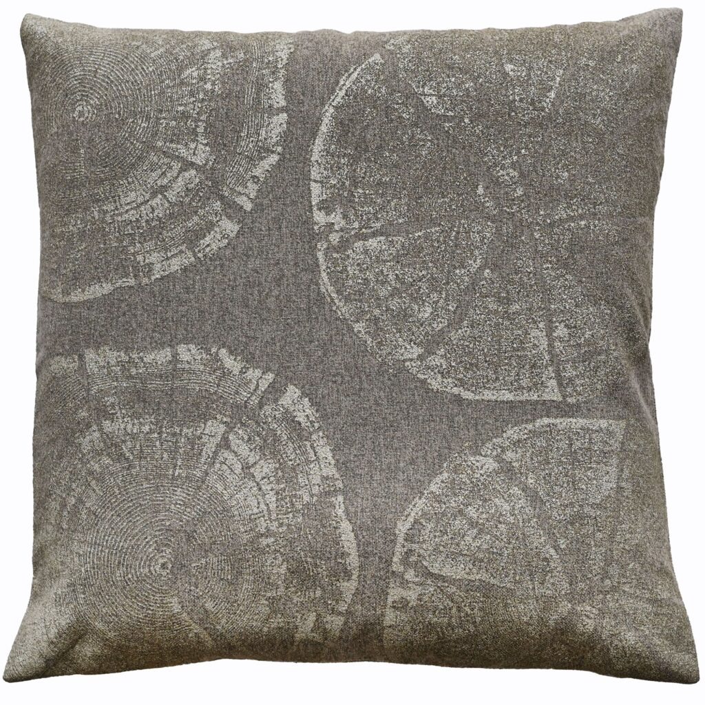 METALLIC FADED SILVER FOSSIL PRINT 45 X 45