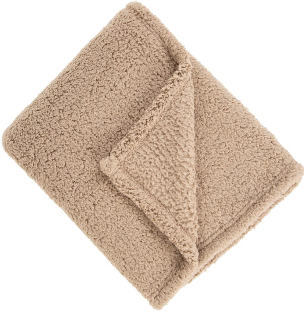 SOFT SHERPA THROW BEIGE 130 X 170