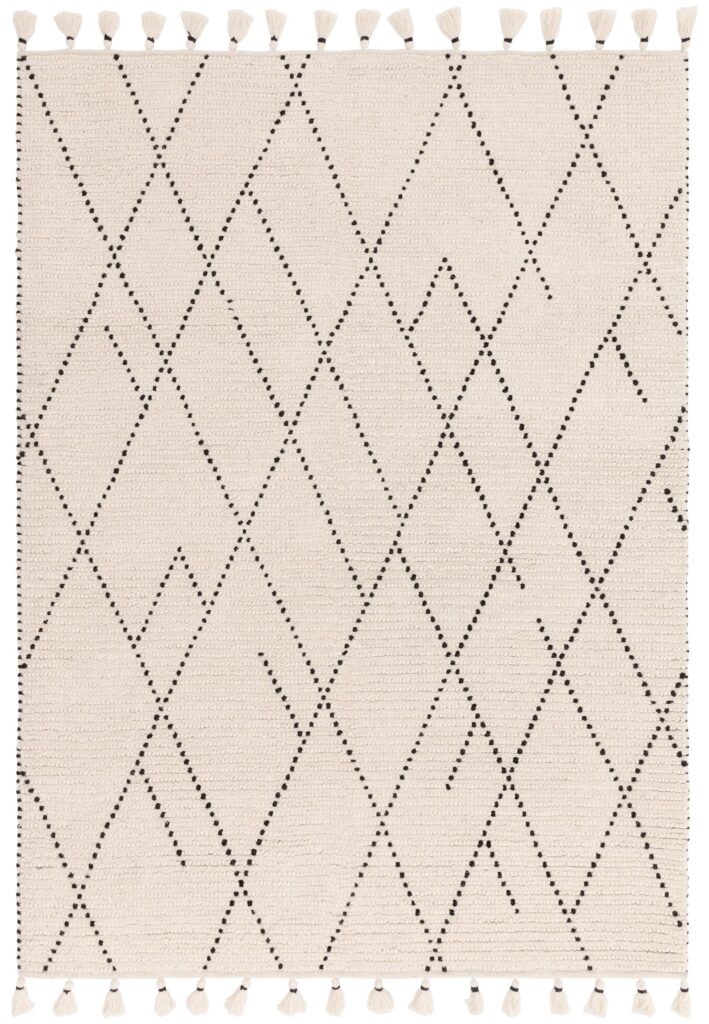 Nepal Cream/Black Linear Rug