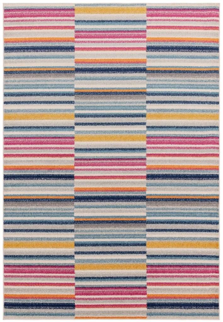 Muse Multi-Coloured Stripe Rug MU06