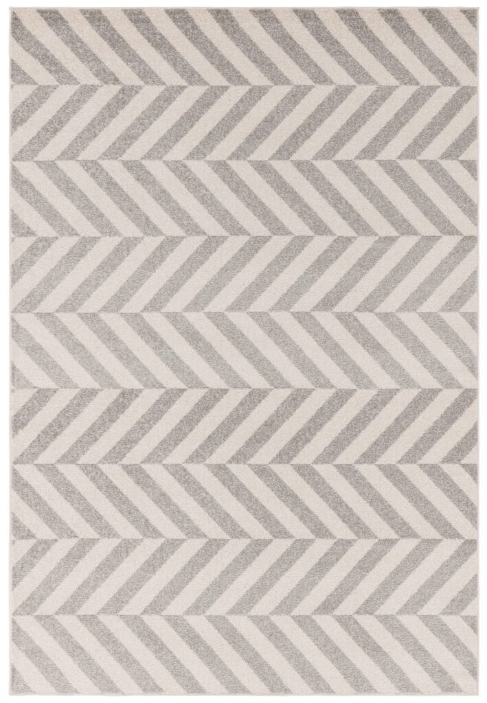 Muse Grey Chevron Rug MU07