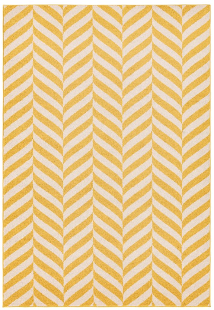Muse Yellow Chevron Rug MU08